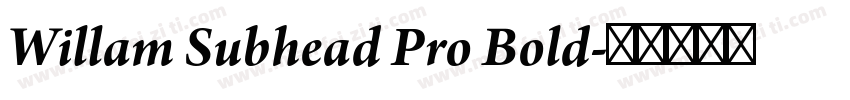 Willam Subhead Pro Bold字体转换